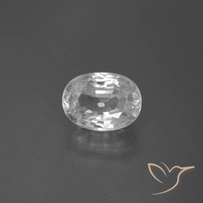 3.17ct Naturel Blanc Zircon, ovale, VS