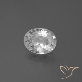 Zircon Blanc naturelle ovale, 3.02 ct, VVS-VS