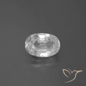 2.75ct Naturel Blanc Zircon, ovale, VVS