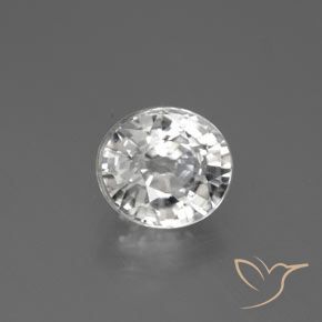 2.84ct Naturel Blanc Zircon, ovale, VVS