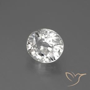 Zircon Blanc naturelle ovale, 2.84 ct, VVS