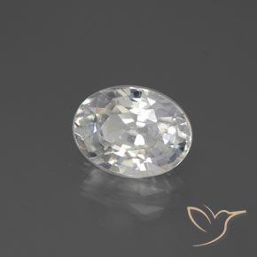 Zircon Blanc chaud naturelle ovale, 3.09 ct, VS