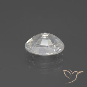 Zircon Blanc chaud naturelle ovale, 3.09 ct, VS
