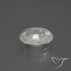 Zircon Blanc chaud naturelle ovale, 2.88 ct, VVS
