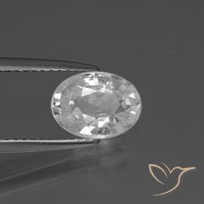 Zircon Blanc naturelle ovale, 2.38 ct, VVS