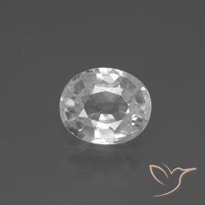 2.87ct Naturel Blanc Zircon, ovale, VVS