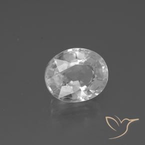 Zircon Blanc naturelle ovale, 2.87 ct, VVS