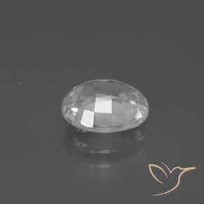 Zircon Blanc naturelle ovale, 2.87 ct, VVS