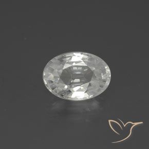 2.53ct Naturel Blanc chaud Zircon, ovale, VVS