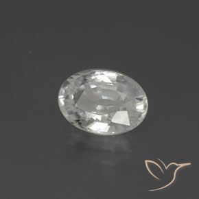 Zircon Blanc chaud naturelle ovale, 2.53 ct, VVS