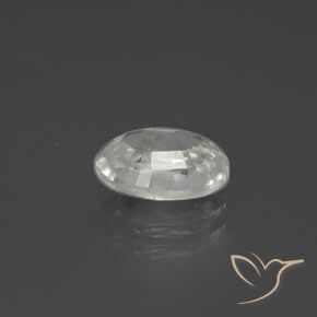 Zircon Blanc chaud naturelle ovale, 2.53 ct, VVS