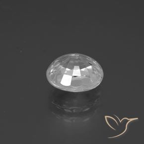 Zircon Blanc naturelle ovale, 2.84 ct, VVS