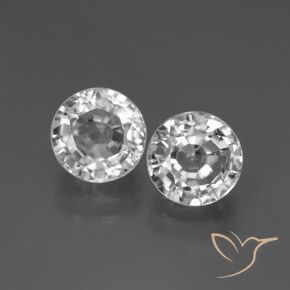 4.28ctw Naturel Blanc Zircon, Tour, VVS-VS