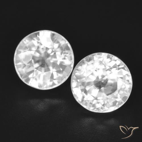 4.31ctw Naturel Blanc Zircon, Tour, VVS-VS