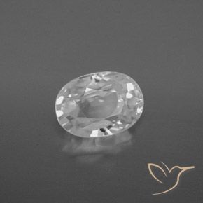 Zircon Blanc naturelle ovale, 2.91 ct, VVS