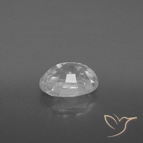 Zircon Blanc naturelle ovale, 2.91 ct, VVS