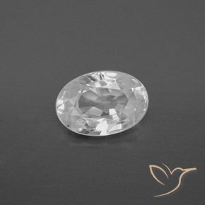 2.26ct Naturel Blanc Zircon, ovale, VVS-VS