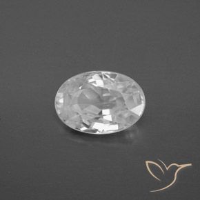 Zircon Blanc naturelle ovale, 2.26 ct, VVS-VS