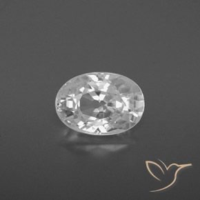 Zircon Blanc naturelle ovale, 2.74 ct, VVS