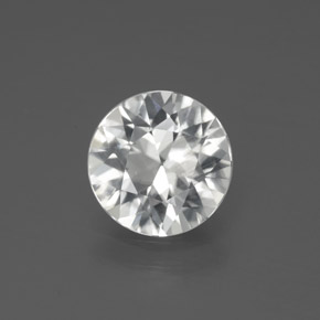 Zircon blanc naturelle coupe roude, 2,21 ct, VS