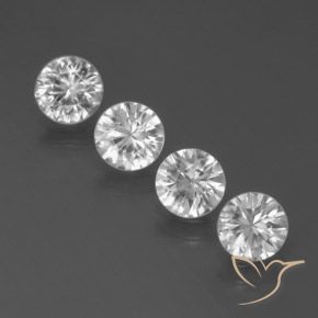 3.41ctw Naturel Blanc Zircon, Tour, VVS-VS