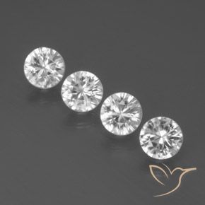 3.31ctw Naturel Blanc Zircon, Tour, VVS-VS