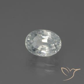 Zircon Blanc chaud naturelle ovale, 2.85 ct, VVS