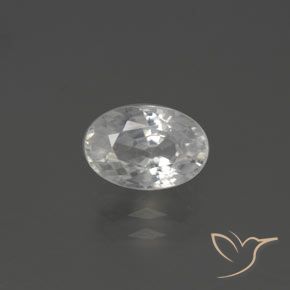 Zircon Blanc chaud naturelle ovale, 2.22 ct, VVS