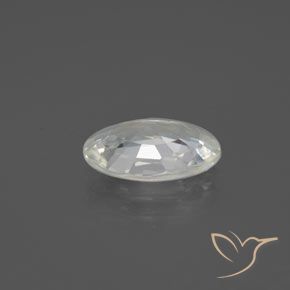 Zircon Blanc chaud naturelle ovale, 2.36 ct, VVS