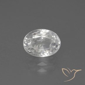 Zircon Blanc naturelle ovale, 3.05 ct, VVS-VS