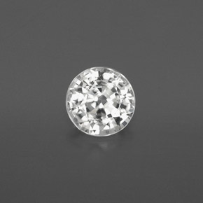 Zircon blanc naturelle coupe roude, 1,82 ct, VVS