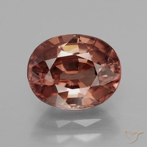 3.05ct Naturel Rouge foncé Zircon, ovale, VS