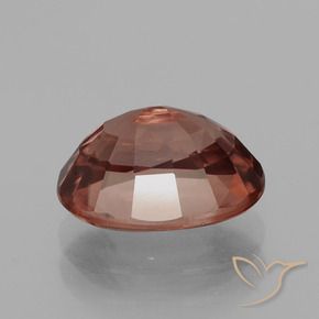 Zircon Rouge foncé naturelle ovale, 3.05 ct, VS