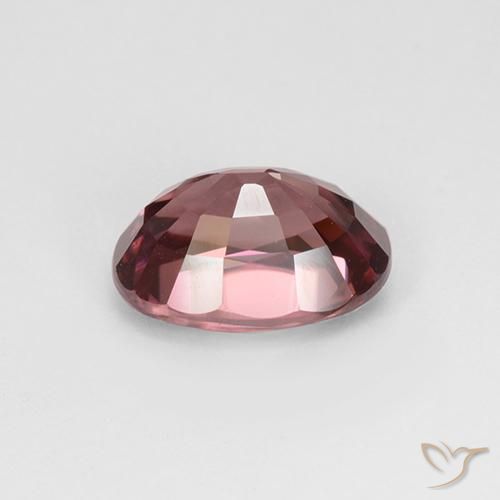 Zircon Rouge merlot naturelle ovale, 3.44 ct, VVS