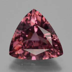 Zircon rose naturelle trillion, 3,29 ct, VS