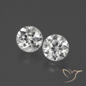 3.13ctw Naturel Blanc Zircon, Tour, VVS-VS