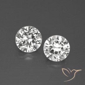2.64ctw Naturel Blanc Zircon, Tour, VVS-VS