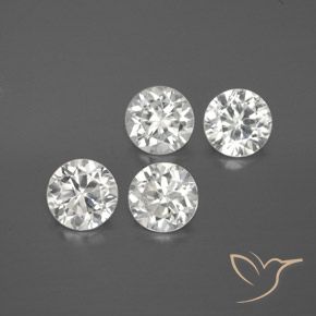 5.28ctw Naturel Blanc Zircon, Tour, VVS-VS