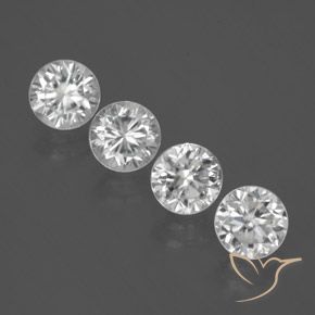 4.68ctw Naturel Blanc Zircon, Tour, VVS-VS