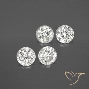 4.31ctw Naturel Blanc Zircon, Tour, VVS-VS