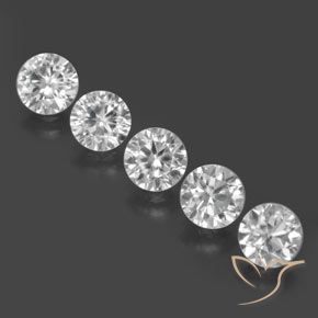 6.20ctw Naturel Blanc Zircon, Tour, VVS-VS