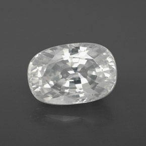 Zircon Blanc naturelle Coupe ovale, 9.84 ct, VVS-VS