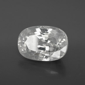 Zircon Blanc naturelle Coupe ovale, 9.84 ct, VVS-VS