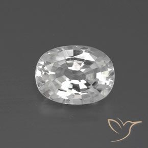 2.85ct Naturel Blanc Zircon, ovale, VVS