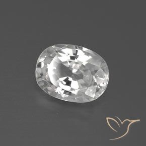 Zircon Blanc naturelle ovale, 2.85 ct, VVS