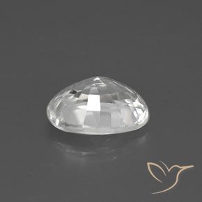 Zircon Blanc naturelle ovale, 2.85 ct, VVS