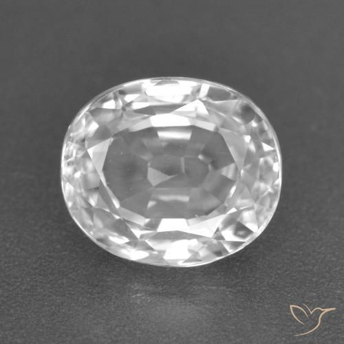 3.01ct Naturel Blanc Zircon, ovale, VVS