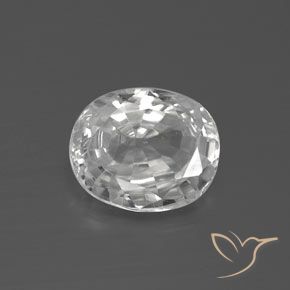 2.92ct Naturel Blanc Zircon, ovale, VVS