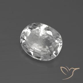 Zircon Blanc naturelle ovale, 2.92 ct, VVS