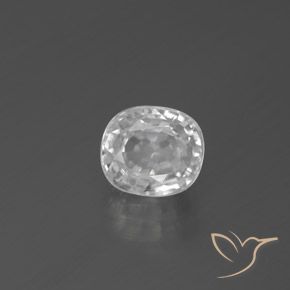 3.29ct Naturel Blanc Zircon, Coussin, VS